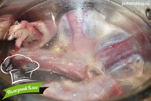Борщ с гусиными субпродуктами | Шаг 1