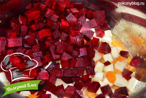 Борщ с гусиными субпродуктами | Шаг 10