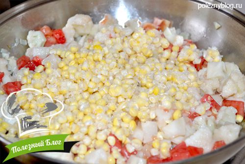 Цветная капуста с кукурузой | Шаг 8