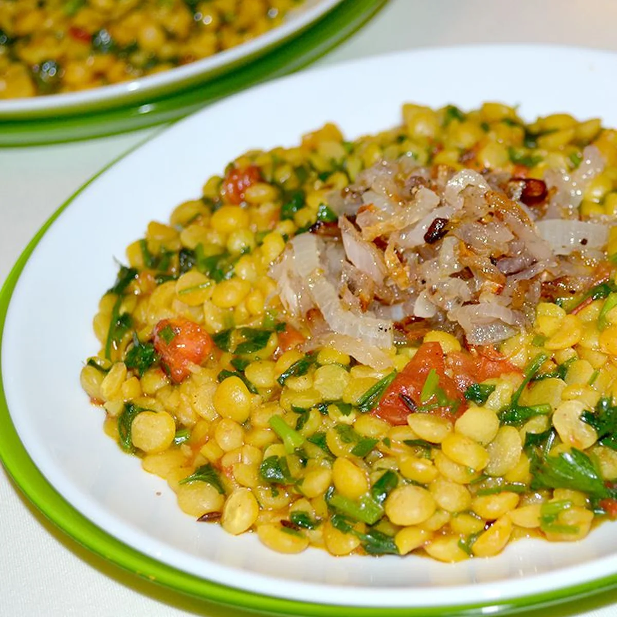Гороховая каша с овощами