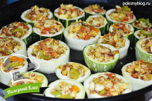 Полезный Блог - Кабачки и цуккини, фаршированные рисом и овощами - Шаг 12