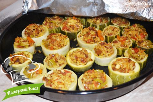 Полезный Блог - Кабачки и цуккини, фаршированные рисом и овощами - Шаг 14