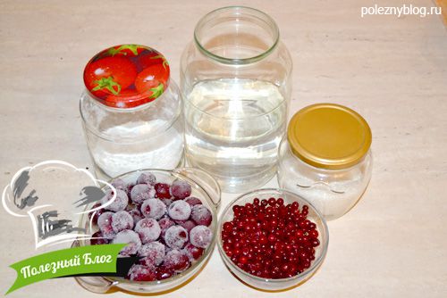 Кисель вишнево-брусничный | Ингредиенты