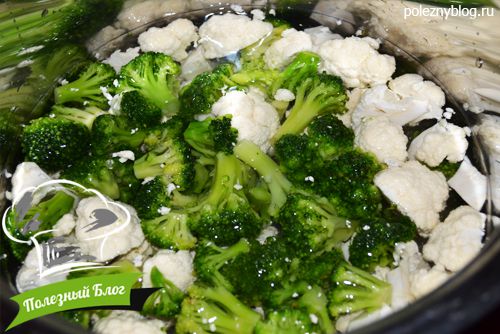 Крем-суп из кабачков, брокколи и цветной капусты с кусочками мяса | Шаг 4