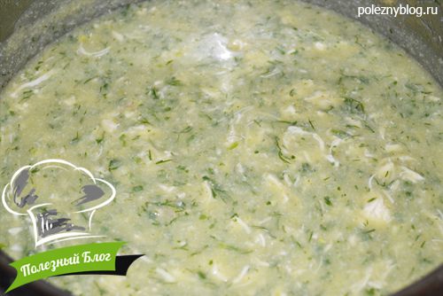 Крем-суп из кабачков, брокколи и цветной капусты с кусочками мяса | Шаг 12