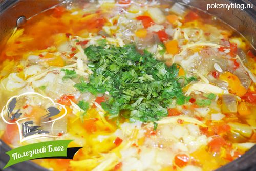 Куриный суп с кабачками | Шаг 14