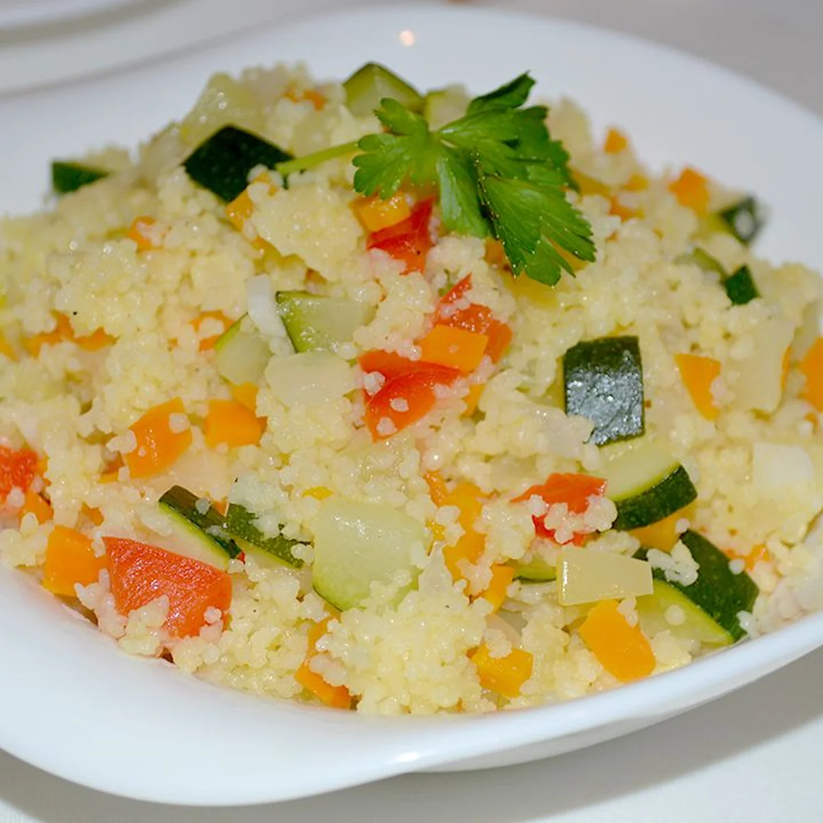 Кус-кус с тушёными овощами