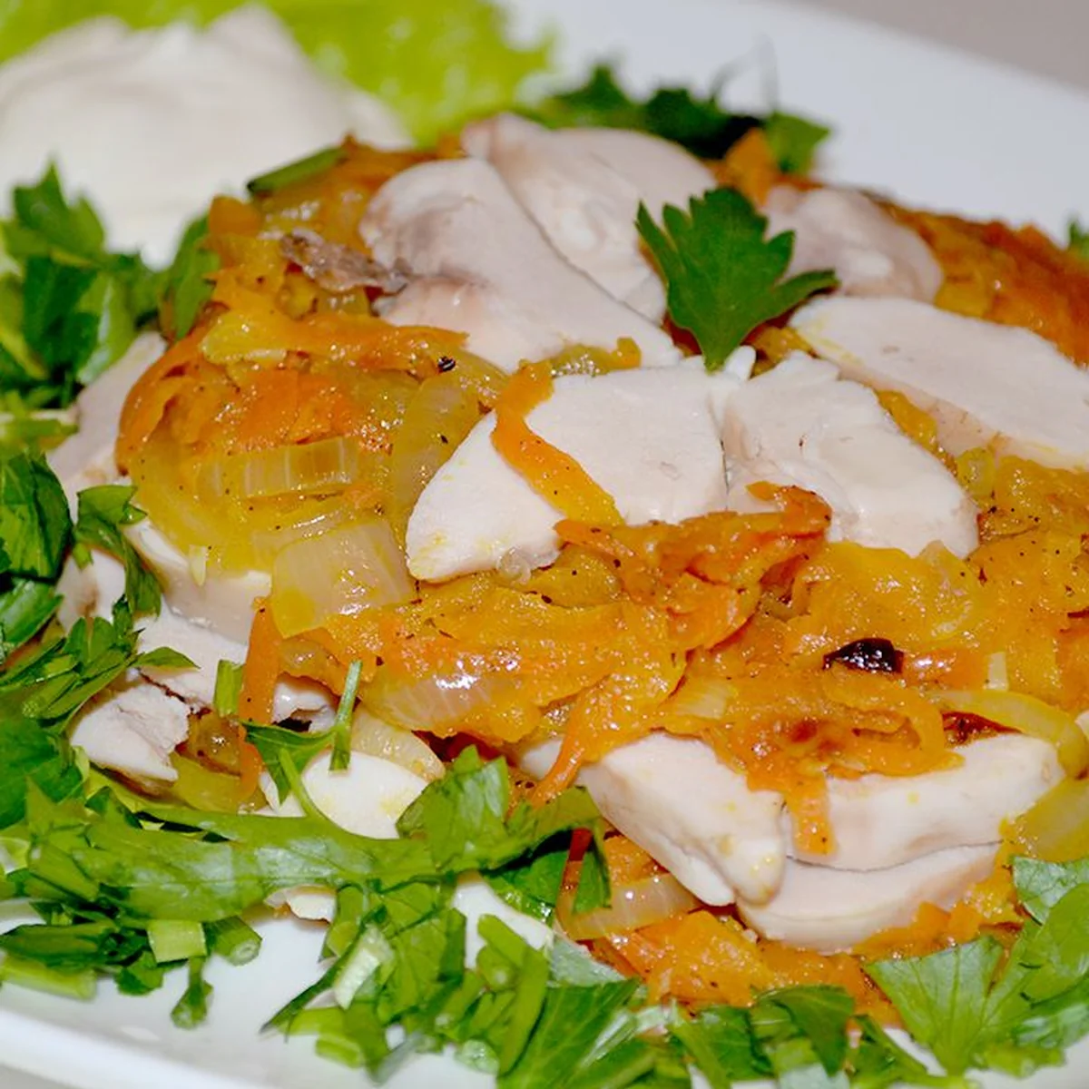 Молоки рыбы с морковной зажаркой