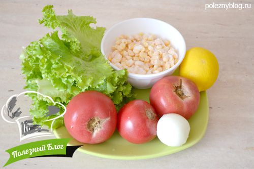 Овощной салат с кукурузой | Ингредиенты
