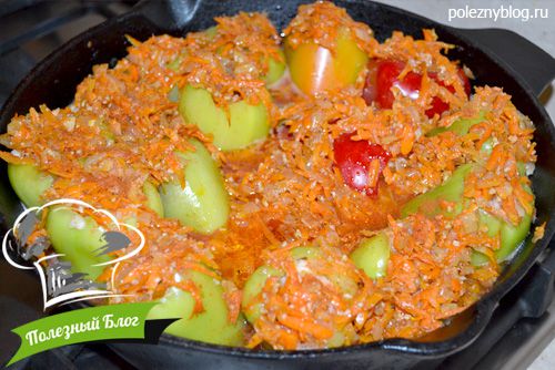 Перец, фаршированный рисом и овощами | Шаг 12
