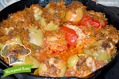 Перец, фаршированный рисом и овощами | Шаг 13