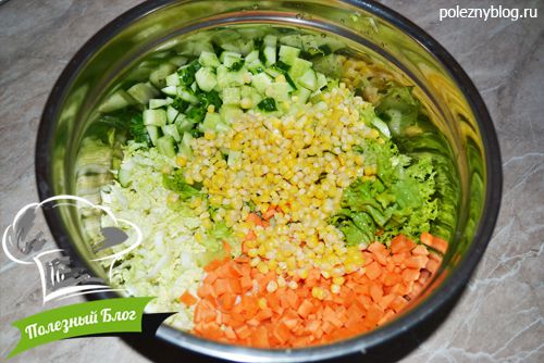 Полезный Блог - Питательный и лёгкий салат с кукурузой - Шаг 8