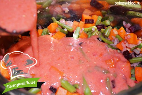 Полезный Блог - Постный суп из тыквы, брокколи и зелёной фасоли без масла и жира - Шаг 12
