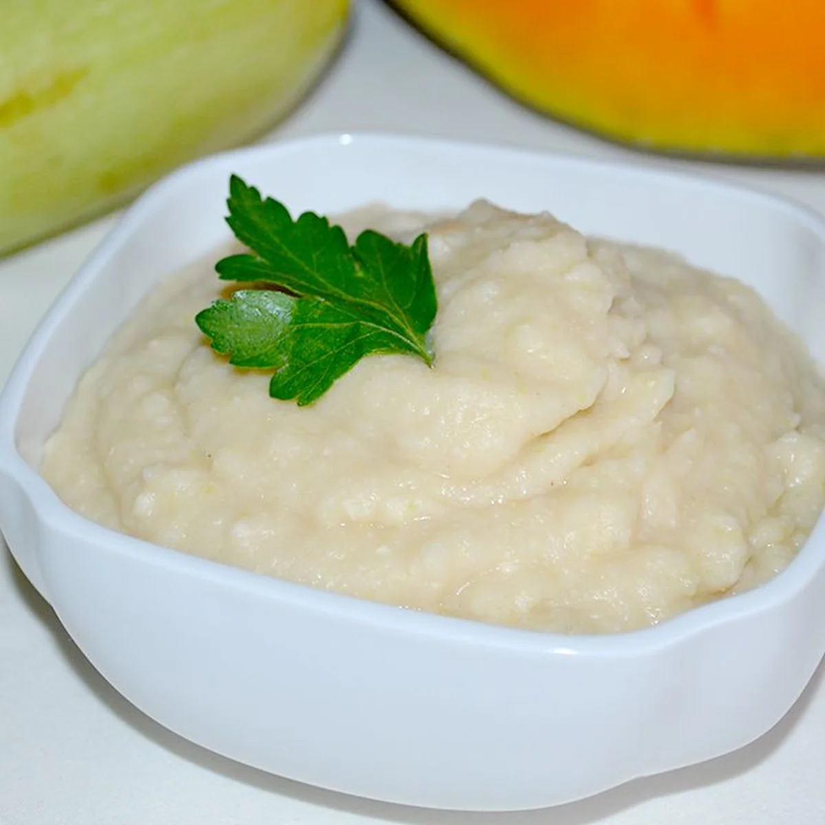 Пюре из фасоли и кабачка