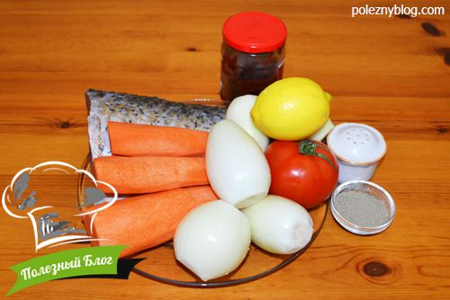 Рыба, тушёная с морковью | Ингредиенты