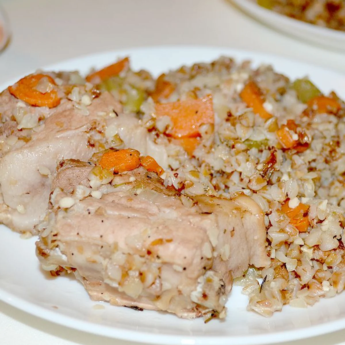 Рёбрышки с овощами в духовке