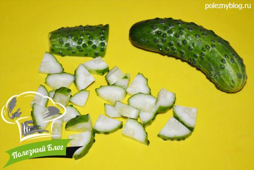 Салат из кукурузы, огурца и капусты | Шаг 3