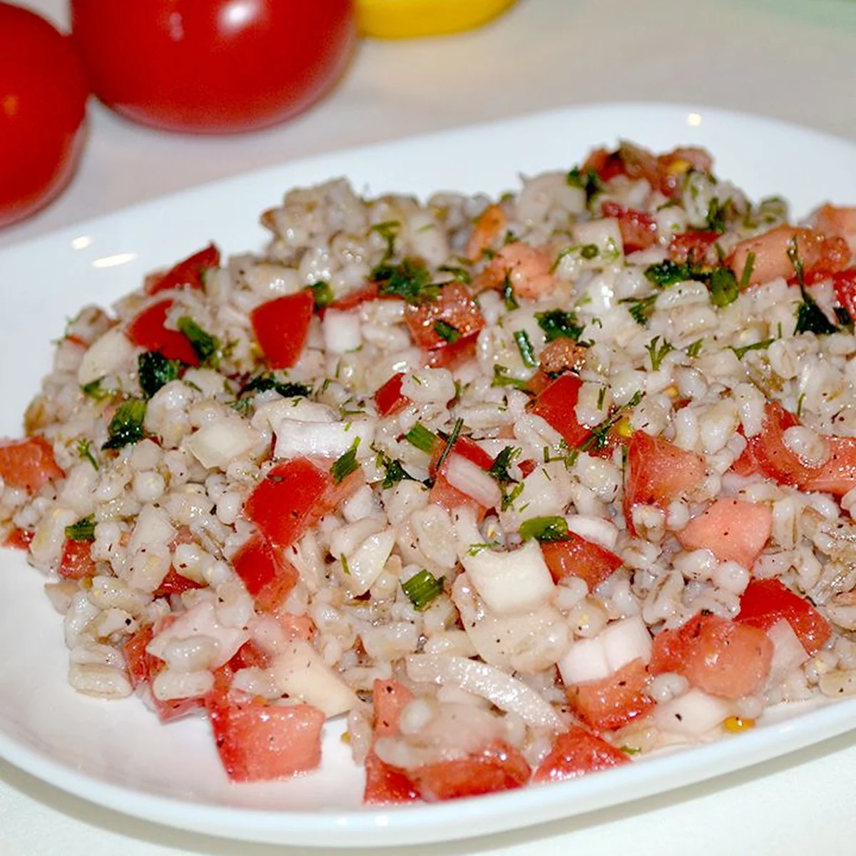 Салат с перловкой