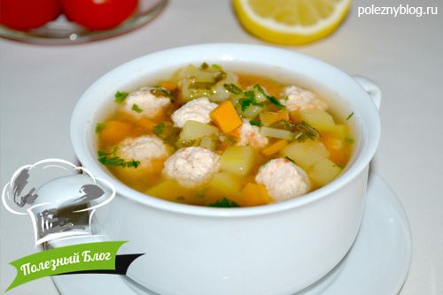 Суп с фрикадельками | Готовый