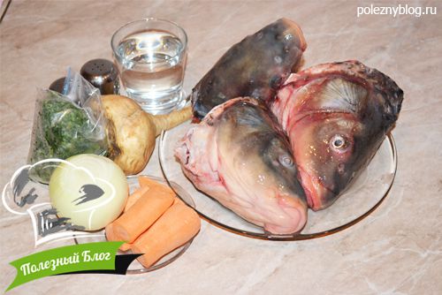 Уха из голов рыбы | Ингредиенты