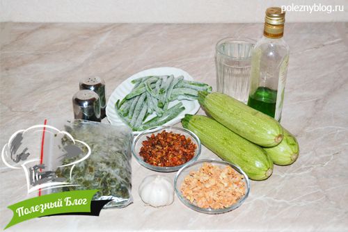 Полезный Блог - Зелёный суп из щавеля, кабачков и стручковой фасоли - Ингредиенты
