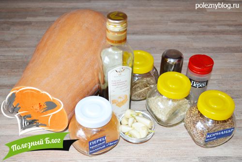 Полезный Блог - Живые тыквенные спагетти по-корейски - Ингредиенты