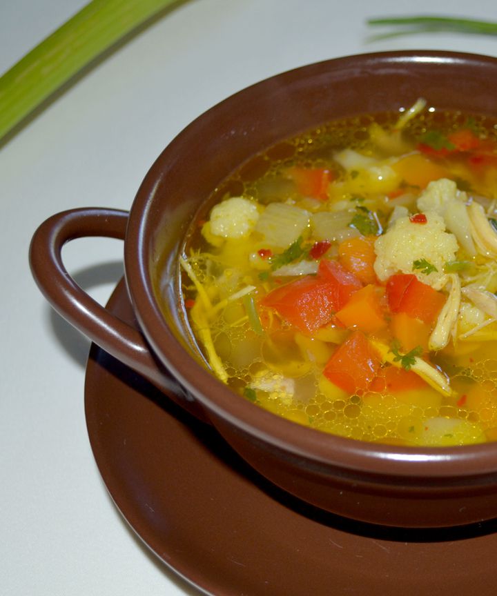Куриный суп с кабачками