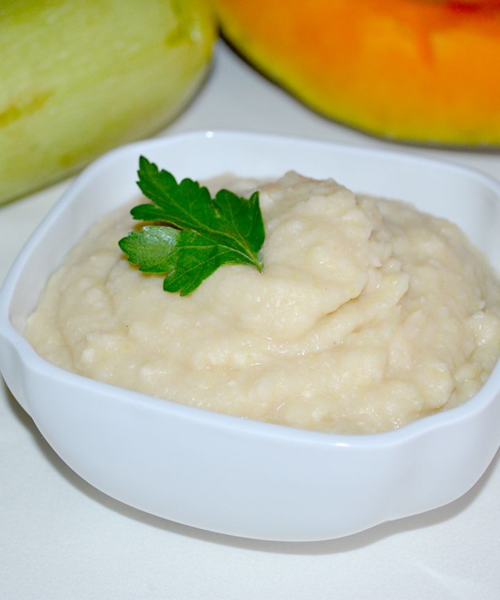 Пюре из фасоли и кабачка