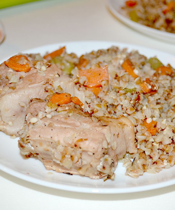 Рёбрышки с овощами в духовке