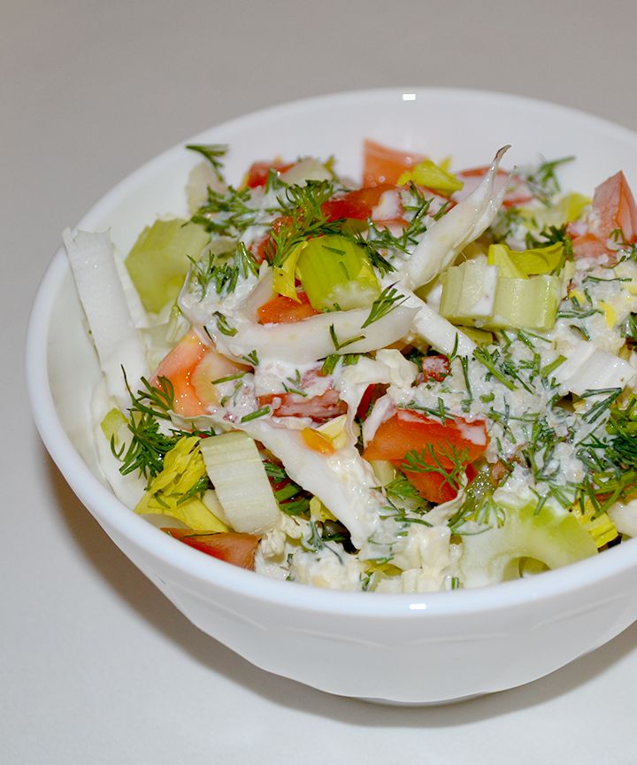 Салат из пекинской капусты и сельдерея