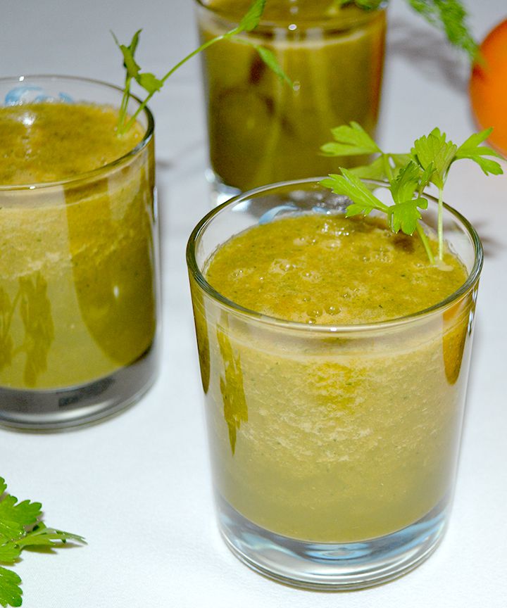 Зелёный морковный коктейль
